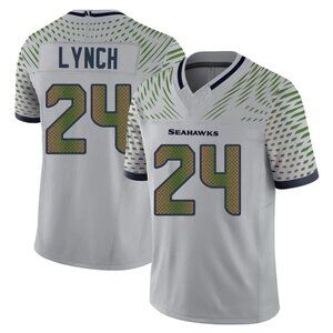 Mens or Youths Select Marshawn Lynch Stitched Jersey Vapor Grey